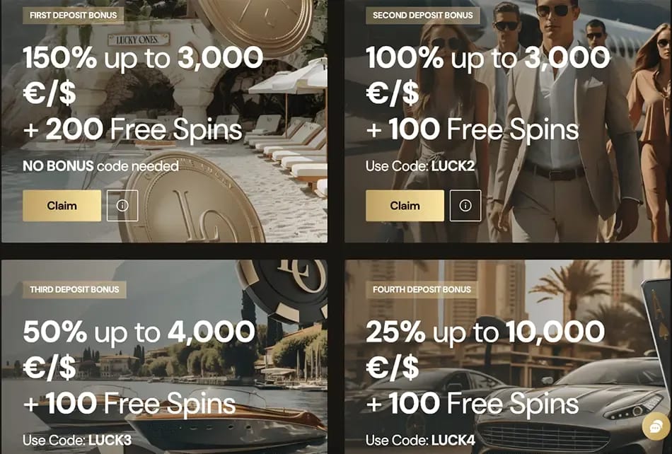 Lucky Ones Casino Canada deposit bonus