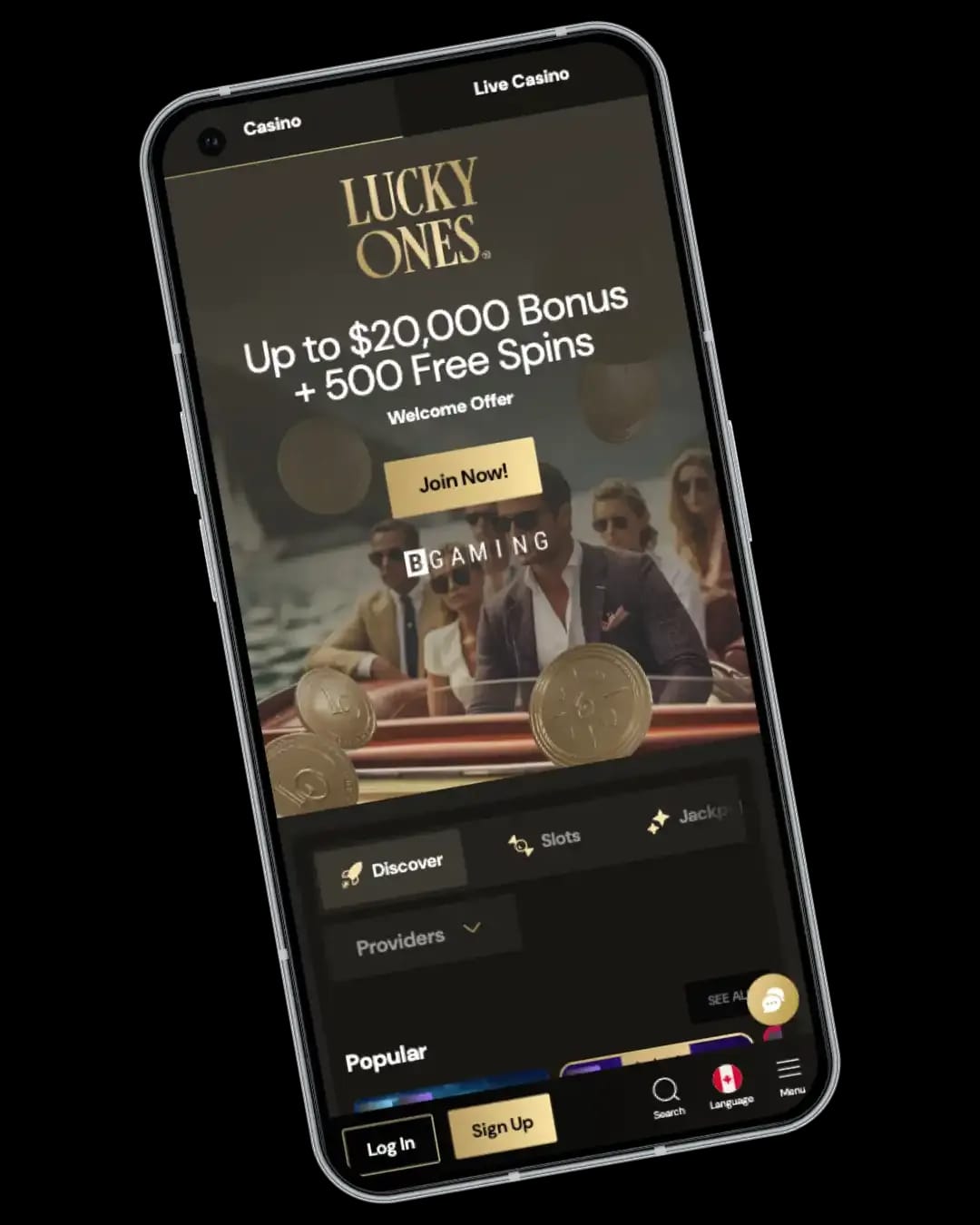 Lucky Ones Casino Canada mobile app